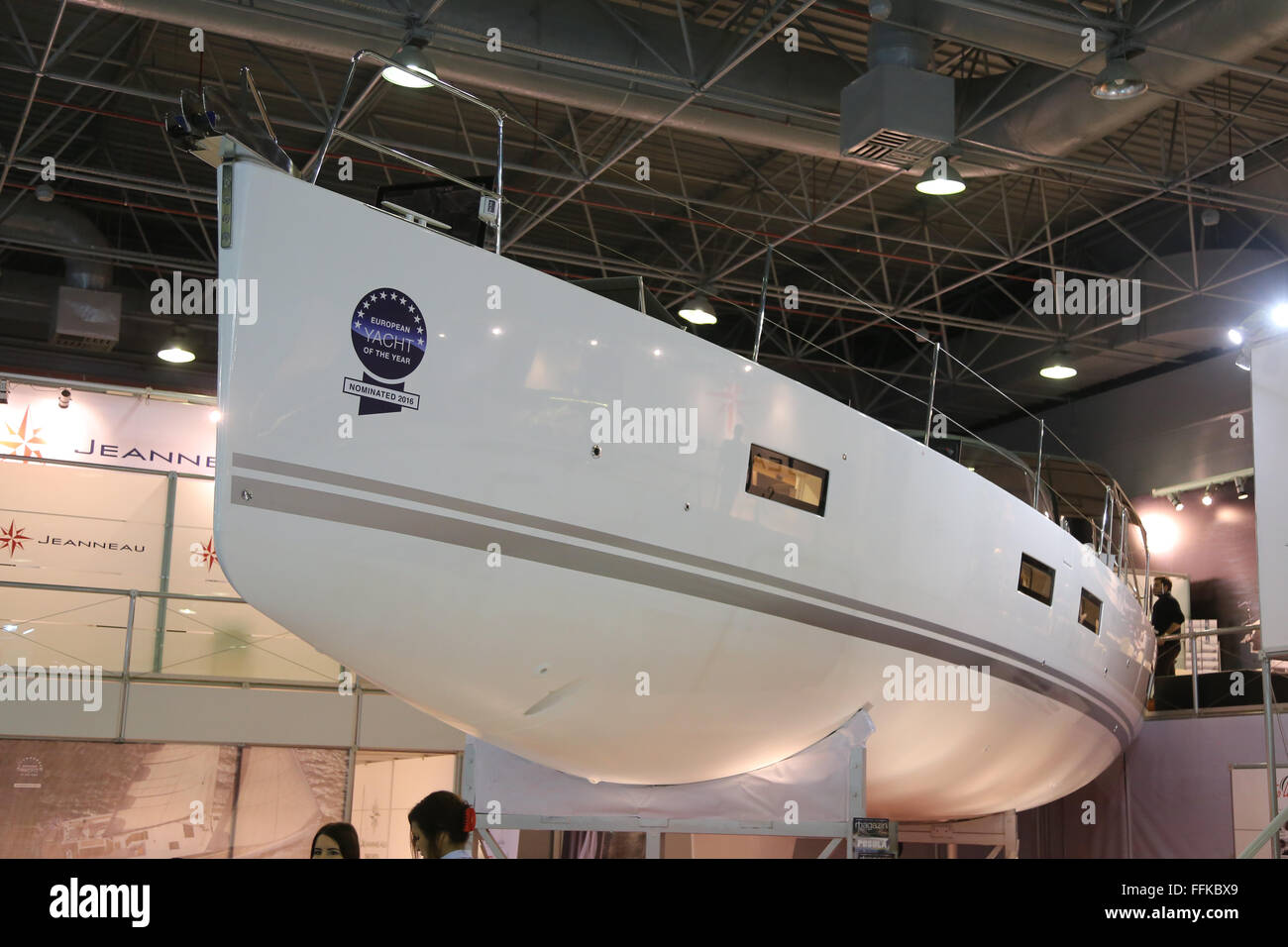Jeanneau Sailboat on display at 9th CNR Eurasia Boat Show in CNR Expo