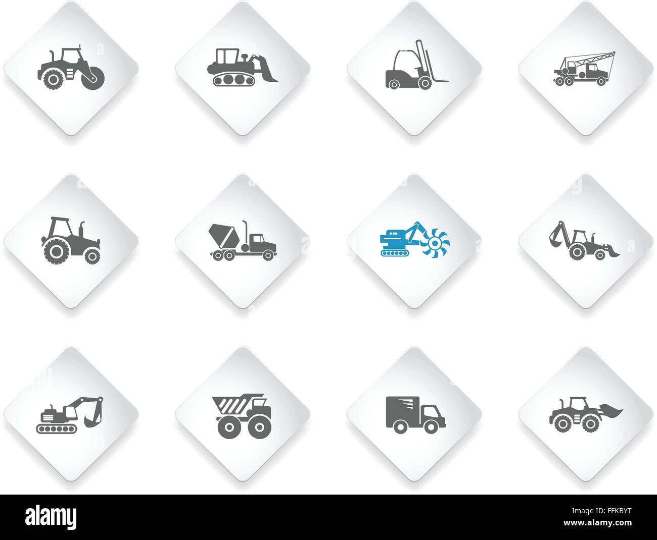 Symbols of Construction Machines Stock Vector Image & Art - Alamy