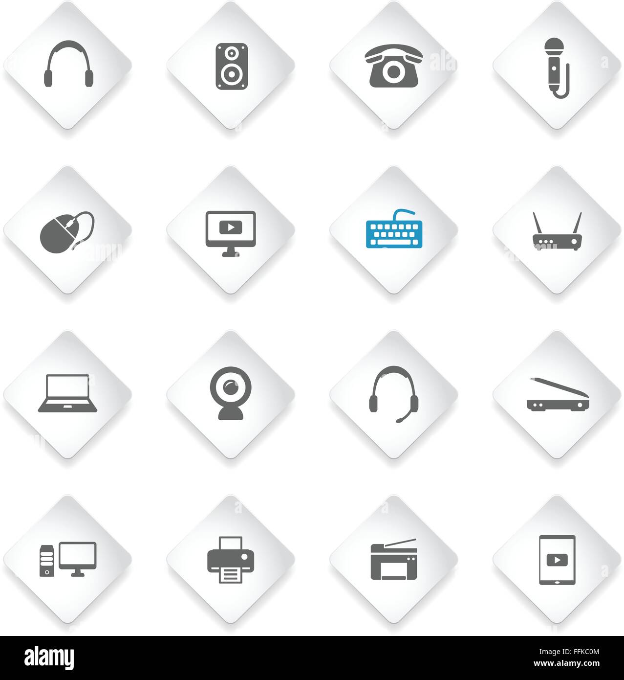 Devices simply icons Stock Vector Image & Art - Alamy