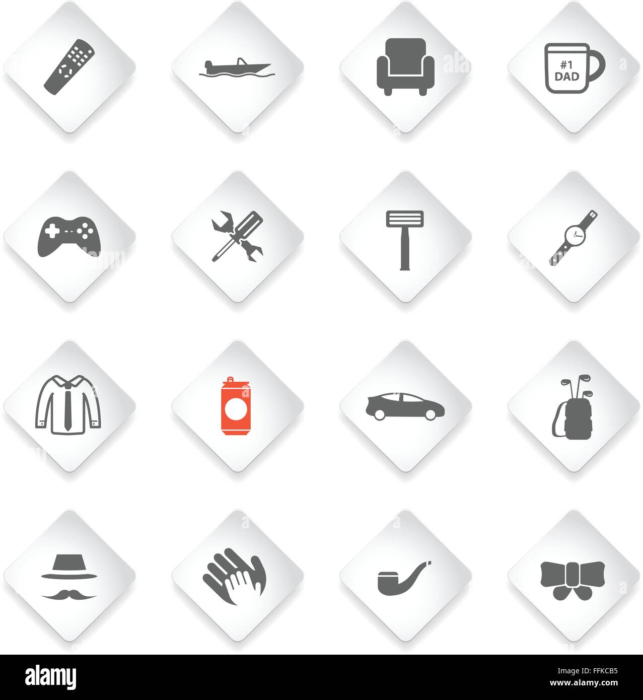 Fathers day simply icons Stock Vector Image & Art - Alamy