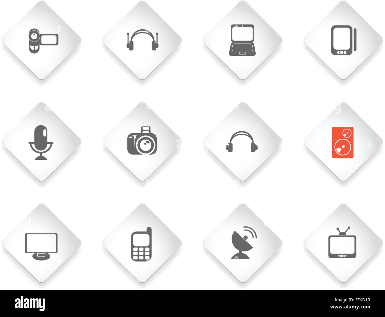 Media simply icons Stock Vector Image & Art - Alamy