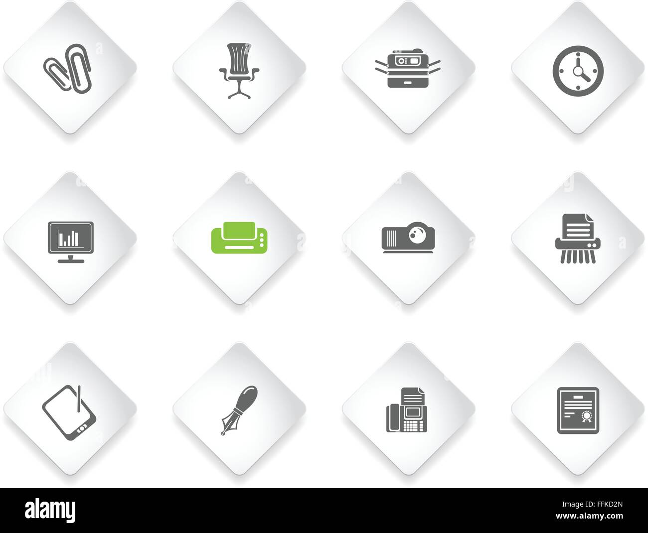 Office simply icons Stock Vector Image & Art - Alamy