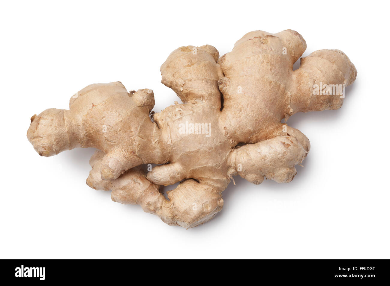 Fresh ginger root on white background Stock Photo