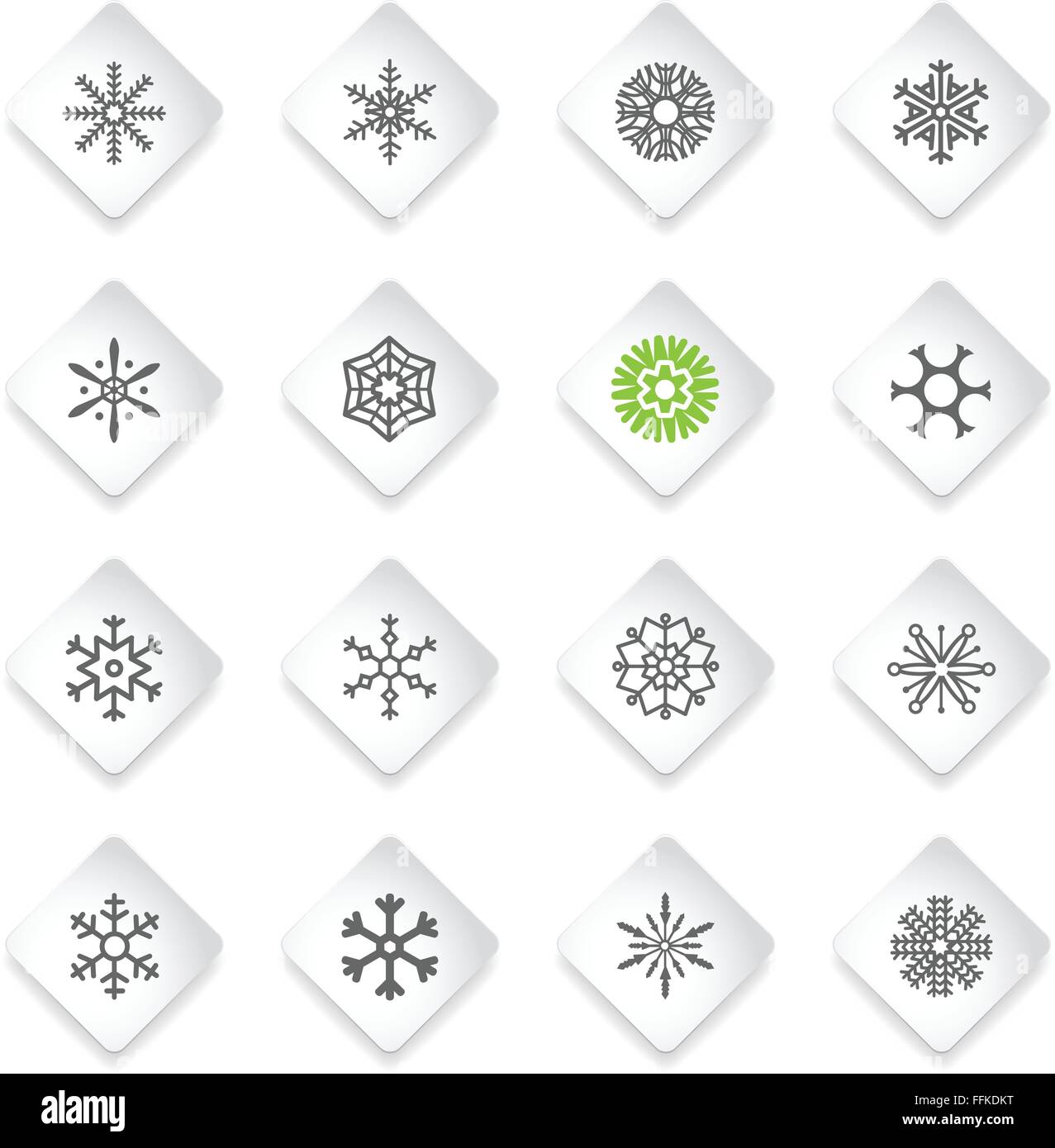 set of vector snowflakes Stock Vector Image & Art - Alamy