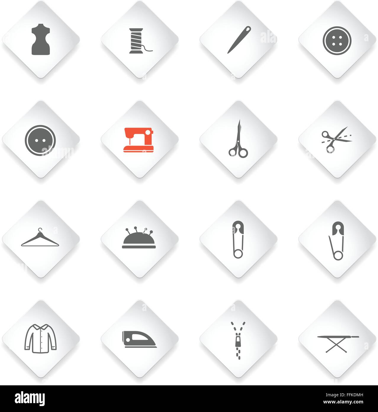 Tailoring simply icons Stock Vector Image & Art - Alamy