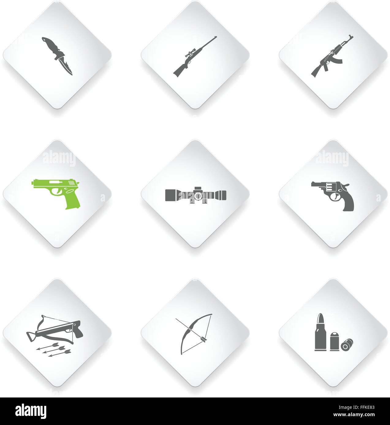 Weapon simply icons Stock Vector Image & Art - Alamy