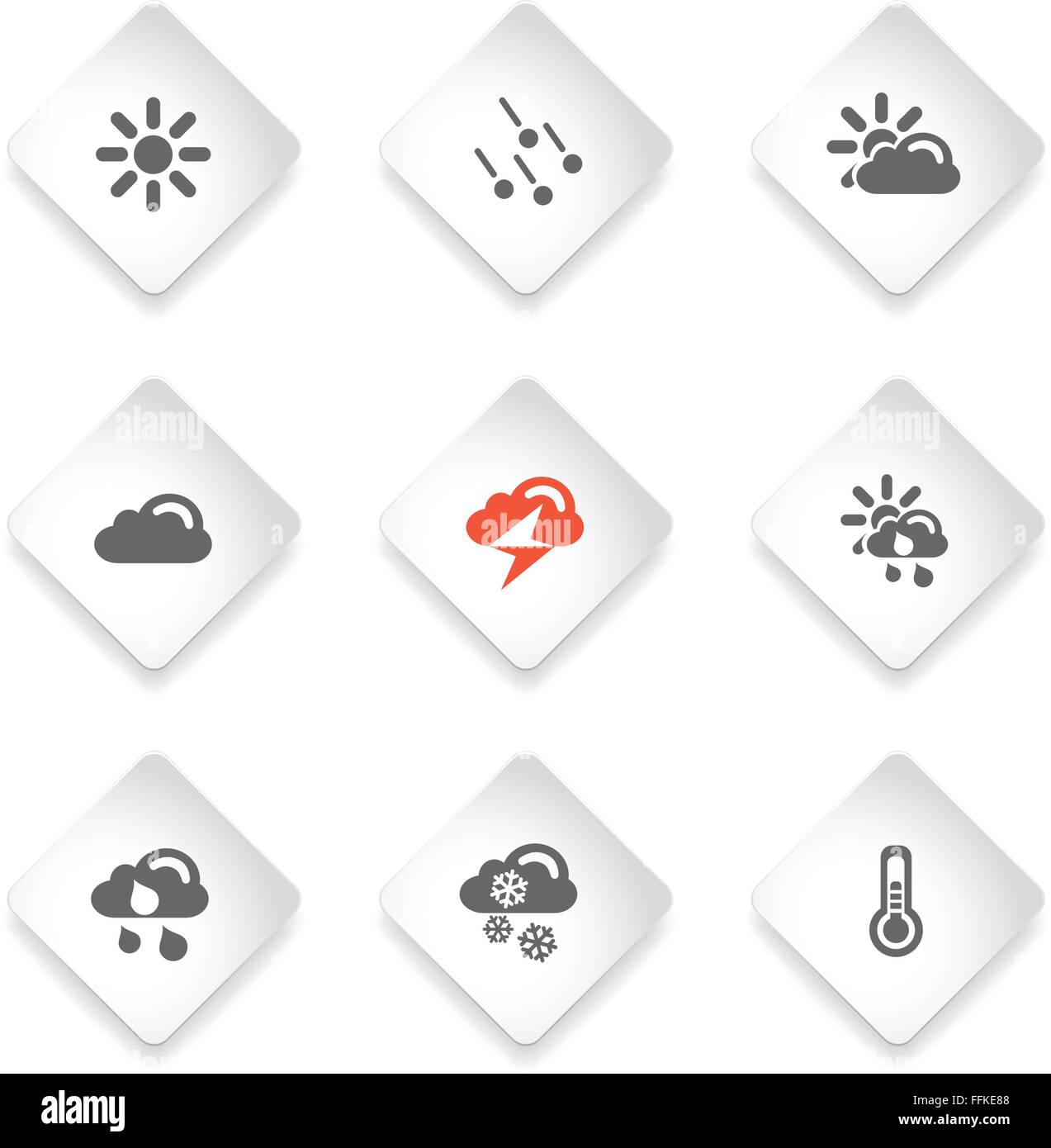 Weather simple vector icons Stock Vector Image & Art - Alamy