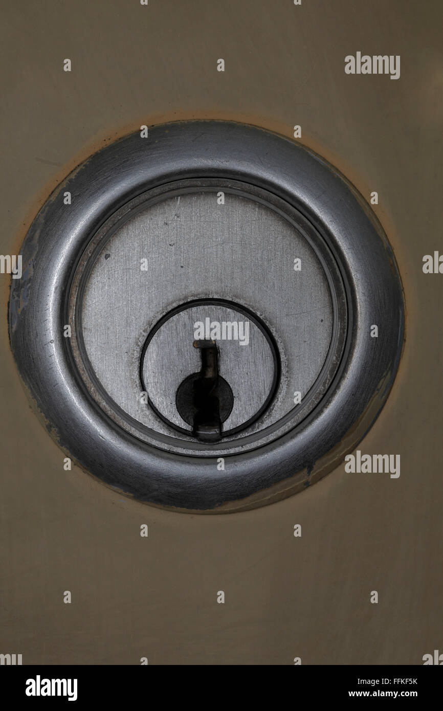 A stainless steel lock face Stock Photo Alamy