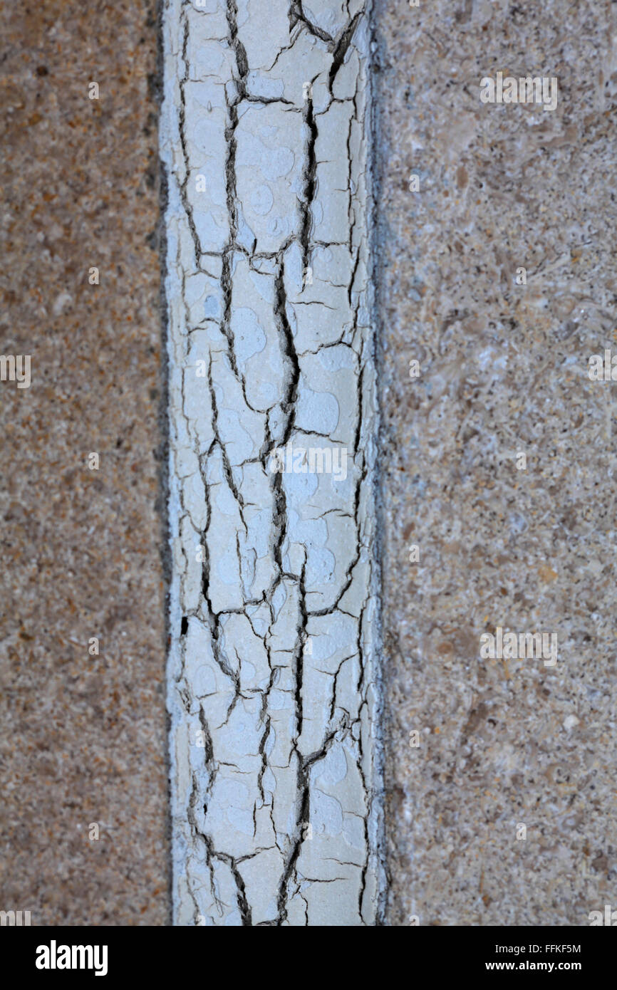 Cracking caulk seam Stock Photo Alamy
