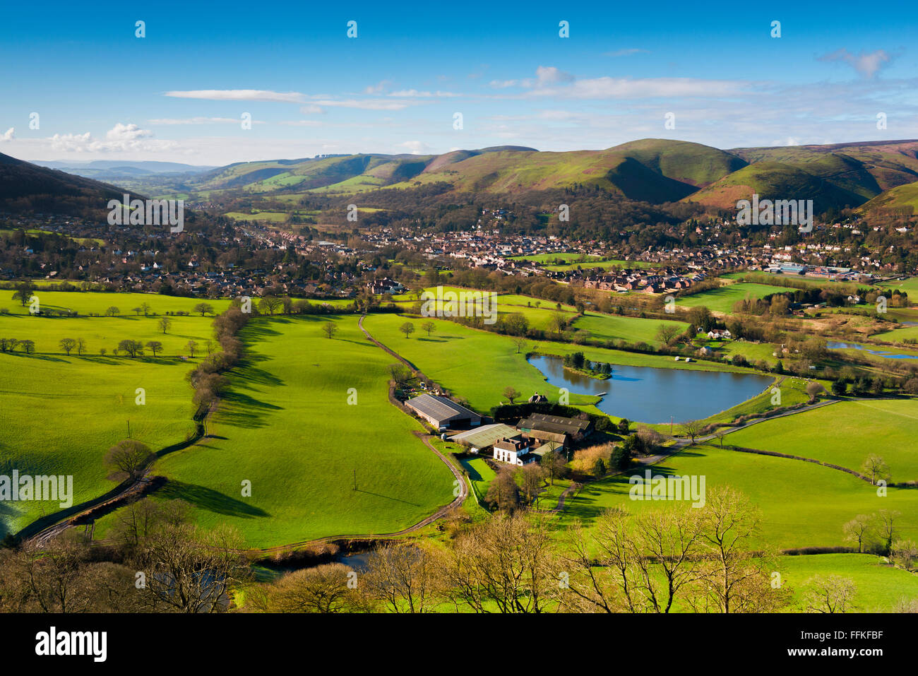 The market town of Church Stretton, nestled in the Shropshire Hills