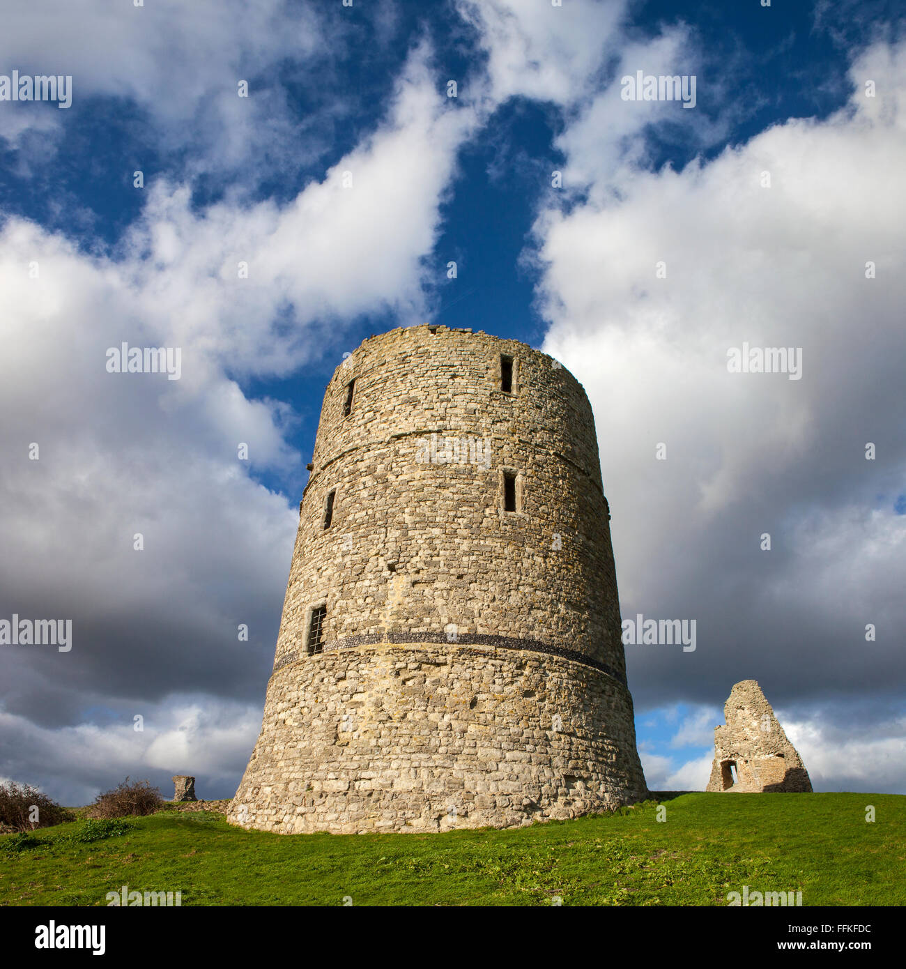 A view of the historic ruins of Hadleigh Castle in Essex, England. Stock Photo