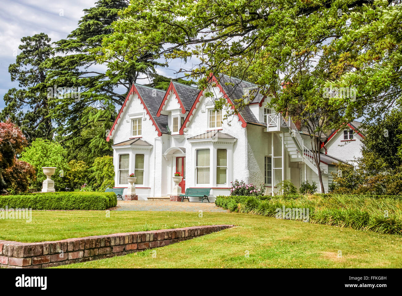 Broadgreen House and Park near Nelson, South Island, New Zealand Stock