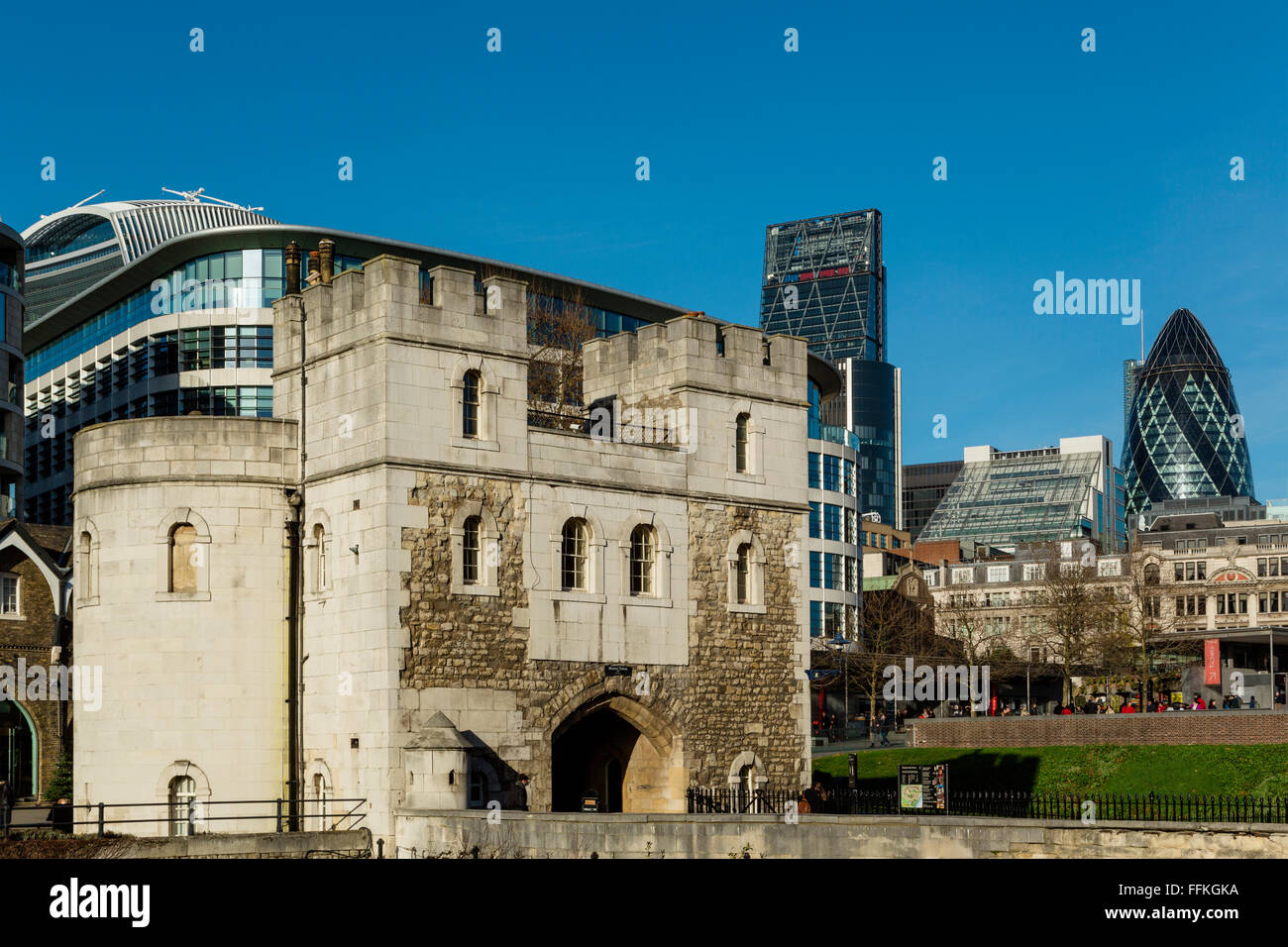 Main gate of London Tower, London, England Stock Photo