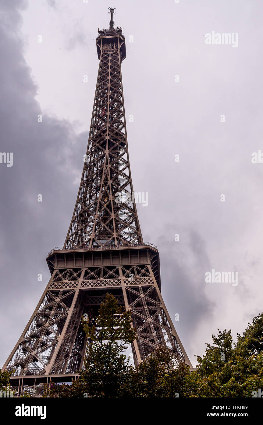 Eiffel Tower, Paris. La Tour Eiffel. Stock Photo