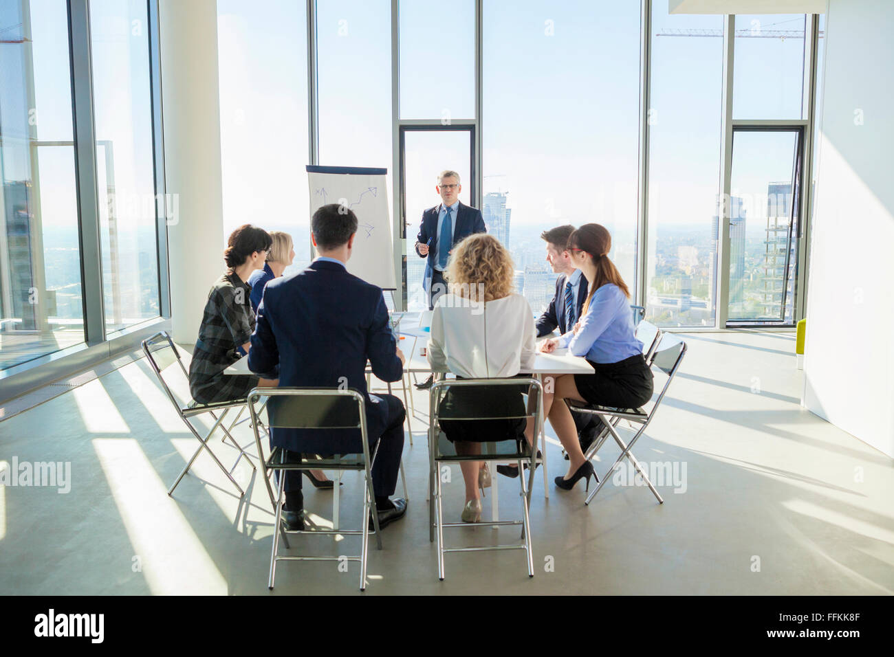 Team of architects in business meeting Stock Photo