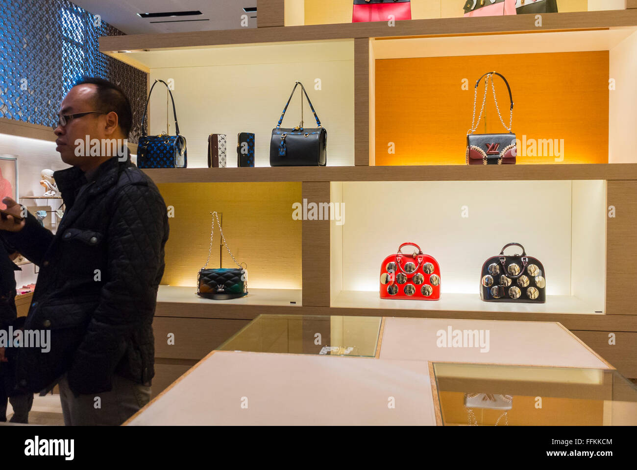 Paris, France, Chinese Tourists Shopping inside Luxury Shop