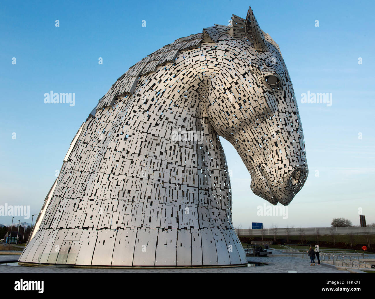 2nd February 2016, The Kelpies sculpture by Andy Scott, two giant