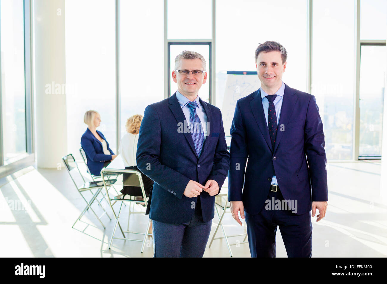 Manager with architects in business meeting Stock Photo