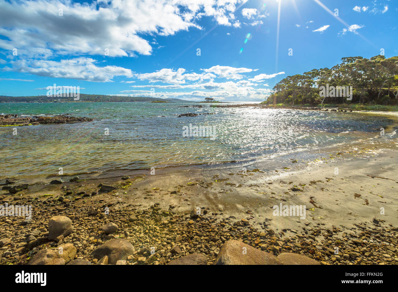 White Beach Tasmania Stock Photo Alamy