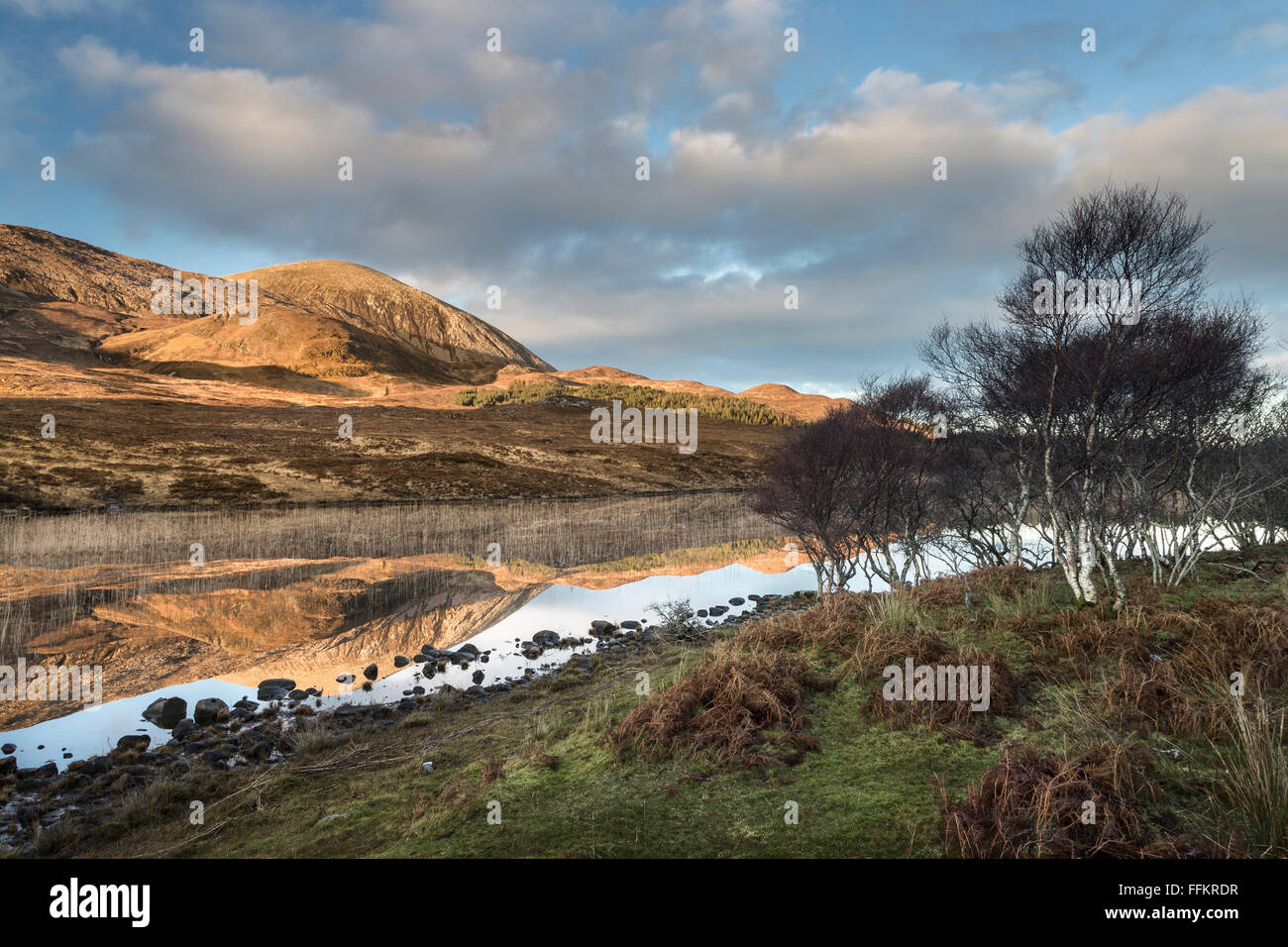 Loch Cill Chriosd & Beinn na Caillich on the Isle of Skye in Scotland. Stock Photo