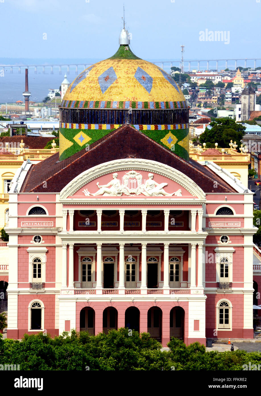 Opera house, Amazonas theater Manaus Brazil Stock Photo