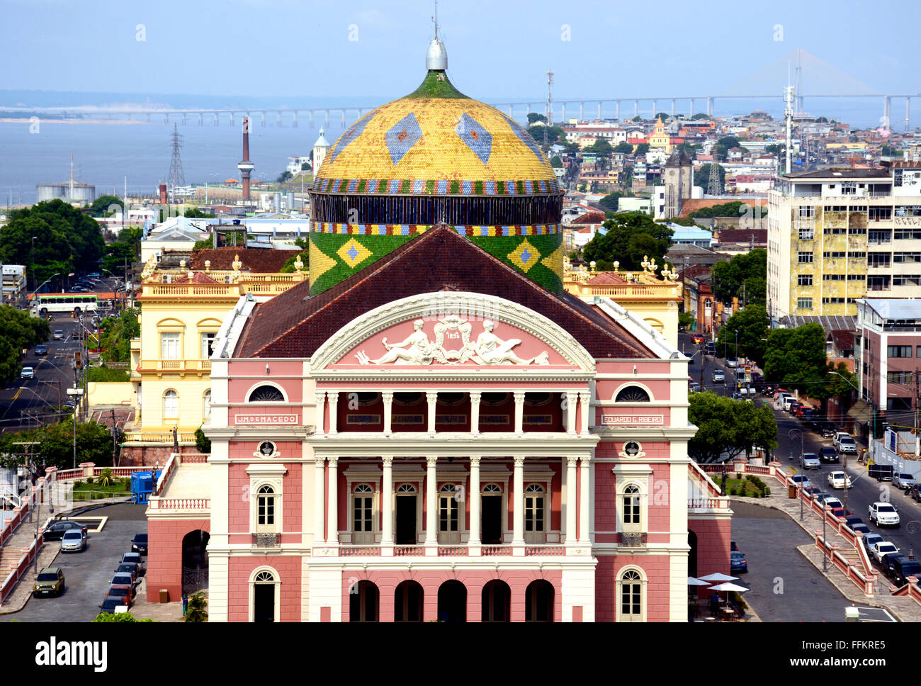 Opera house, Amazonas theater Manaus Brazil Stock Photo