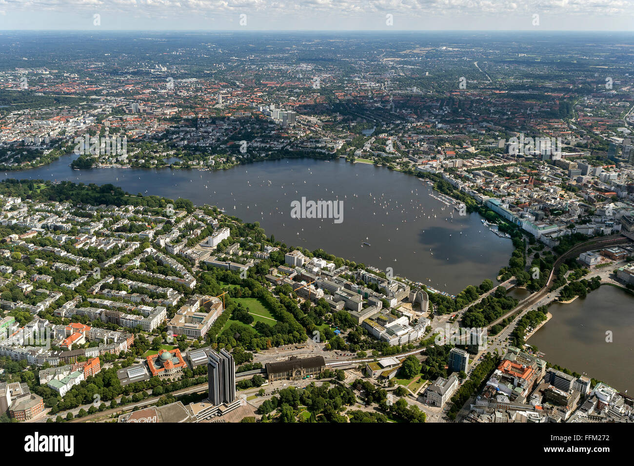Aerial view, Hamburg congress center, Planten un Blomen by CCH, Sas Radison SAS Hotel Hamburg Aerial view, Hamburg congress center, Planten un Blomen by CCH, Sas Radison SAS Hotel Hamburg