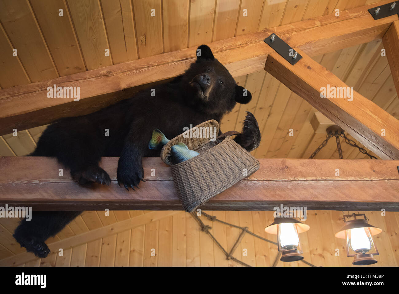 Alaskan cabin decor Stock Photo
