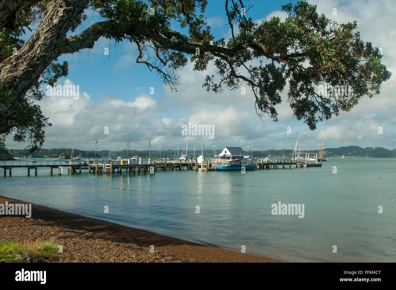 Waterfront at Russell, Bay of Islands, New Zealand Stock Photo Alamy