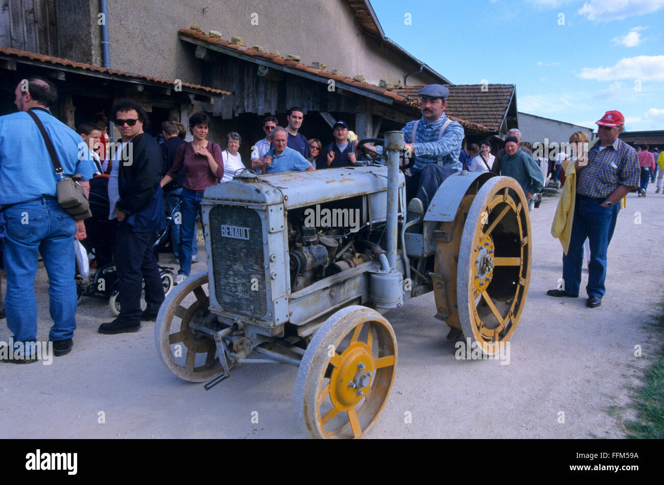 France, Meuse (55), Azannes, old craft village, old tractor // Meuse