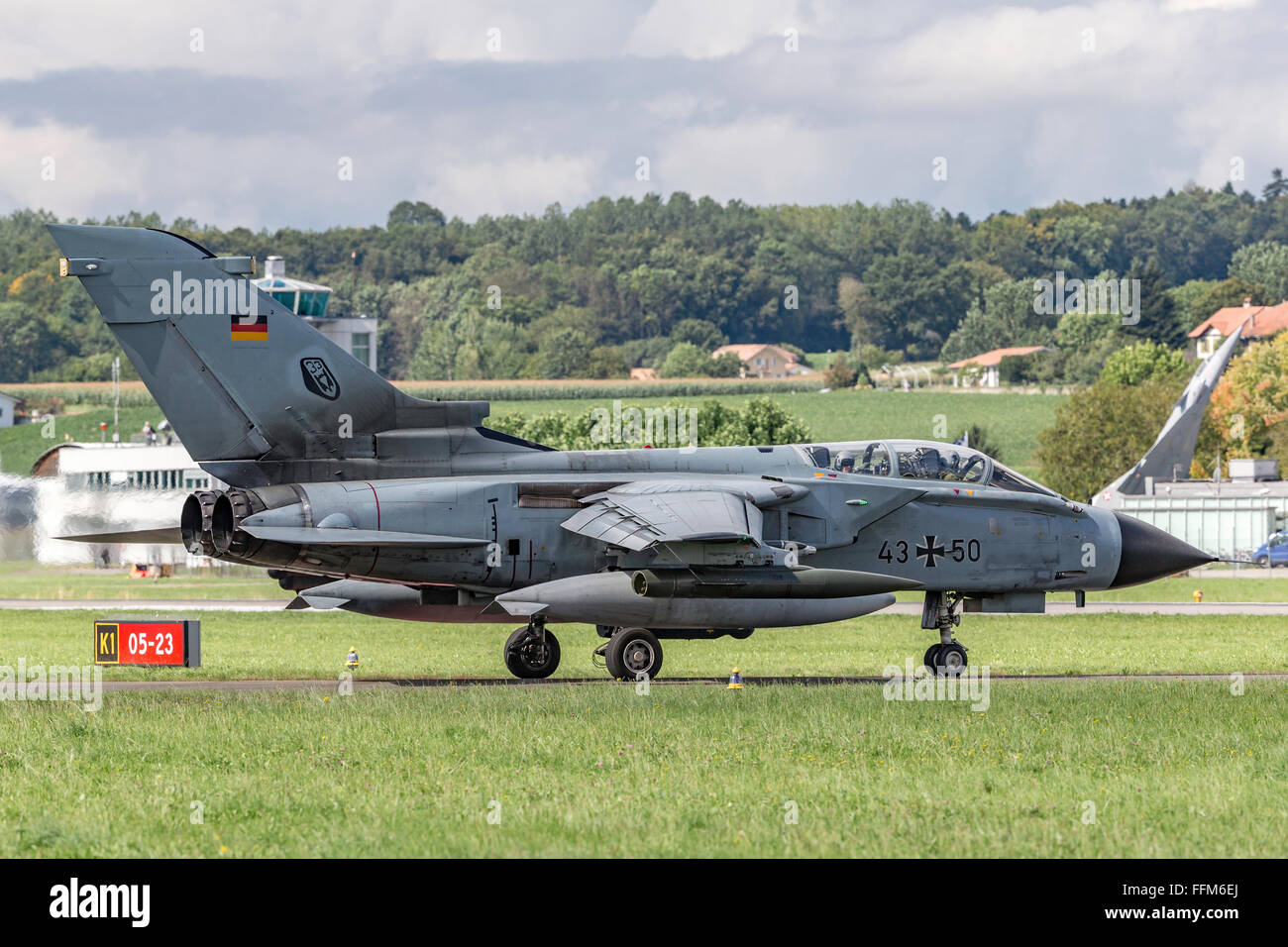 German Air Force (Luftwaffe) Panavia Tornado IDS 43+50 fighter aircraft  departing Payerne Air Base in Switzerland Stock Photo - Alamy