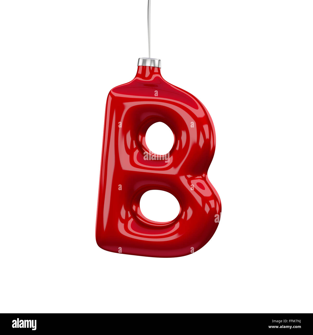 Christmas alphabet letter B isolated on white Stock Photo - Alamy