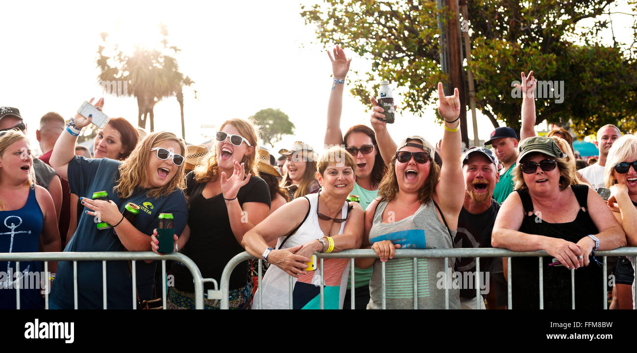 Concert goer's at the Carolina Country Music Festival in Myrtle Beach, South Carolina Stock Photo