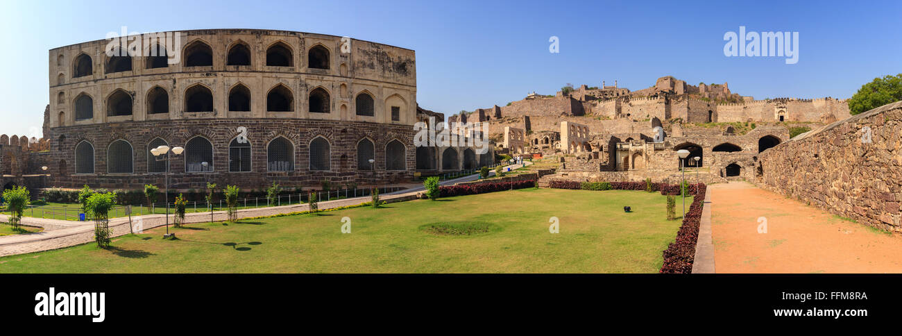 Golkonda Fort , Hyderabad city , India Stock Photo