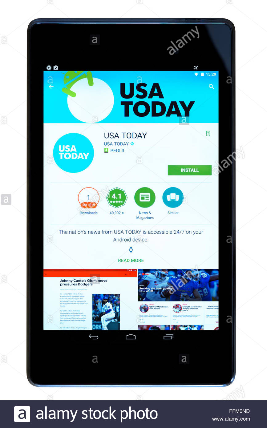 Not Usa android app today working