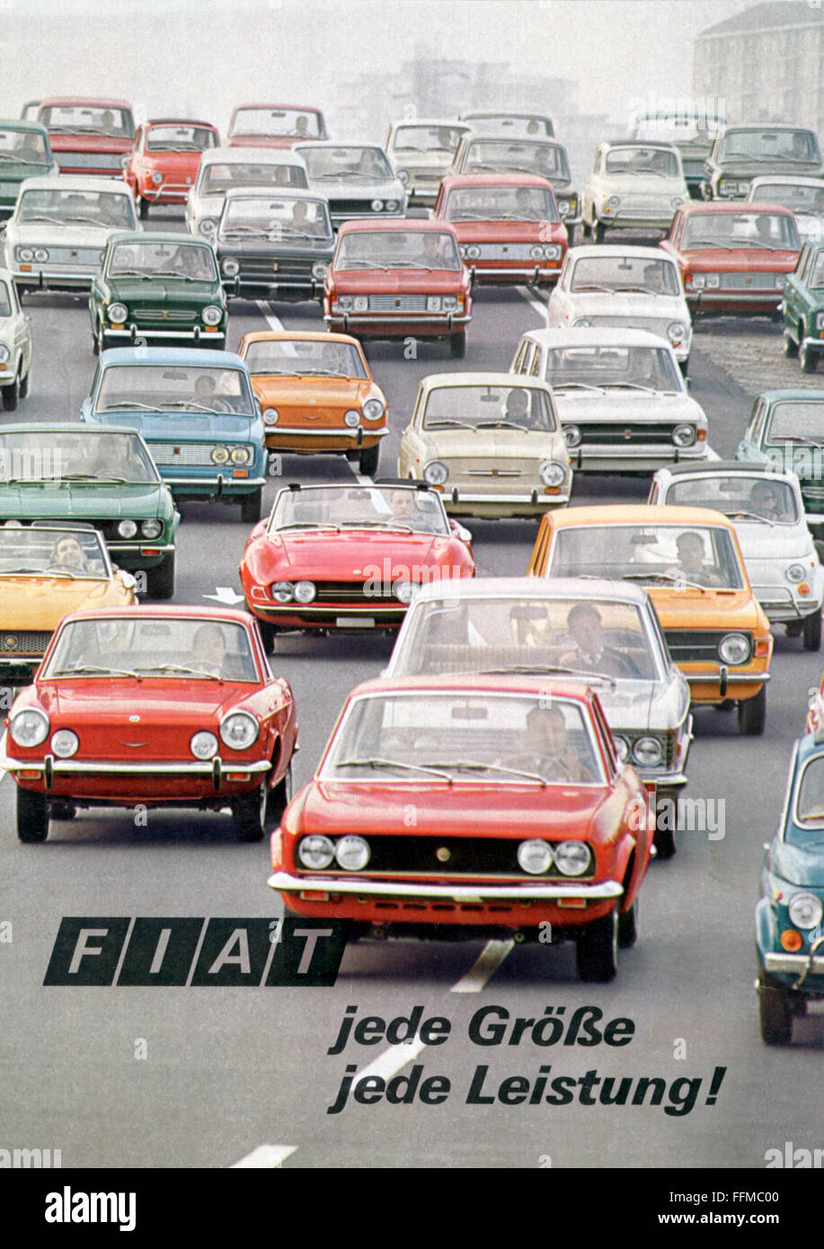 transport / transportation, car, vehicle variants, Fiat, advertising, leaflet of Fiat Germany, Heilbronn, September 1970, Additional-Rights-Clearences-Not Available Stock Photo