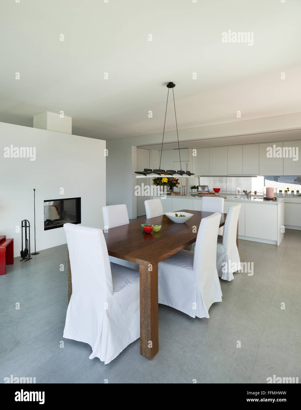 Interior of a modern house, nice bright dining room Stock Photo - Alamy