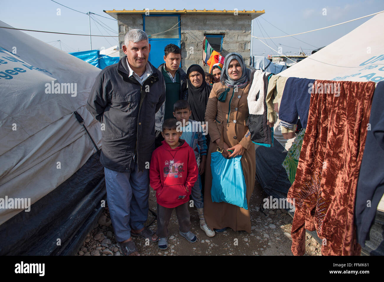Displaced people in a refugee camp in Northern Iraq Stock Photo - Alamy