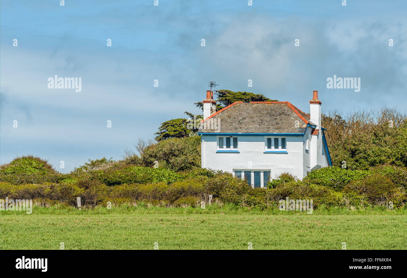 Farm cottage at the Isle of Wight, South England, UK Stock Photo