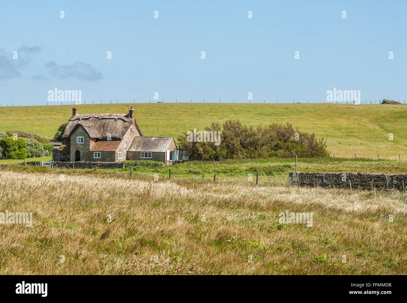 Farm cottage at the south coast of the Isle of Wight, South England
