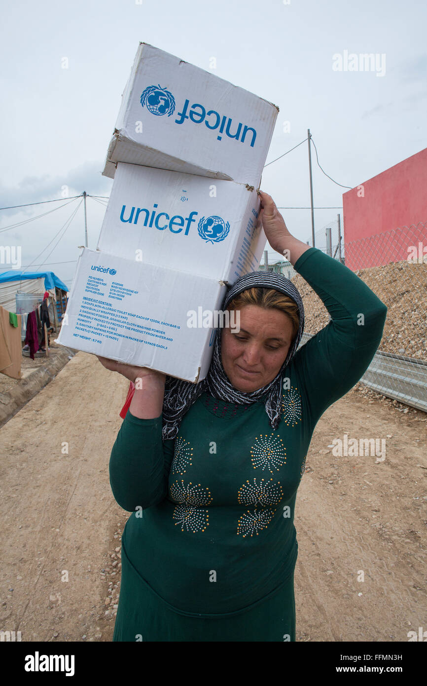 Hygiene kits distribution by UNICEF in Ashdi refugee camp in Northern