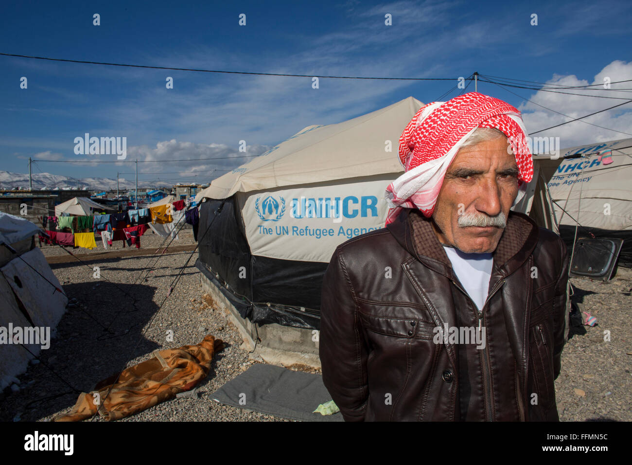 Displaced people in a refugee camp in Northern Iraq Stock Photo - Alamy