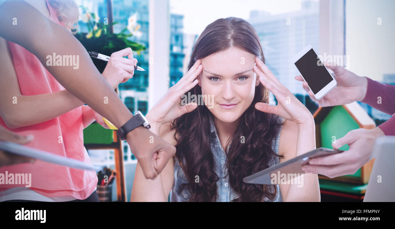 Woman head in hands depressed hi-res stock photography and images - Alamy
