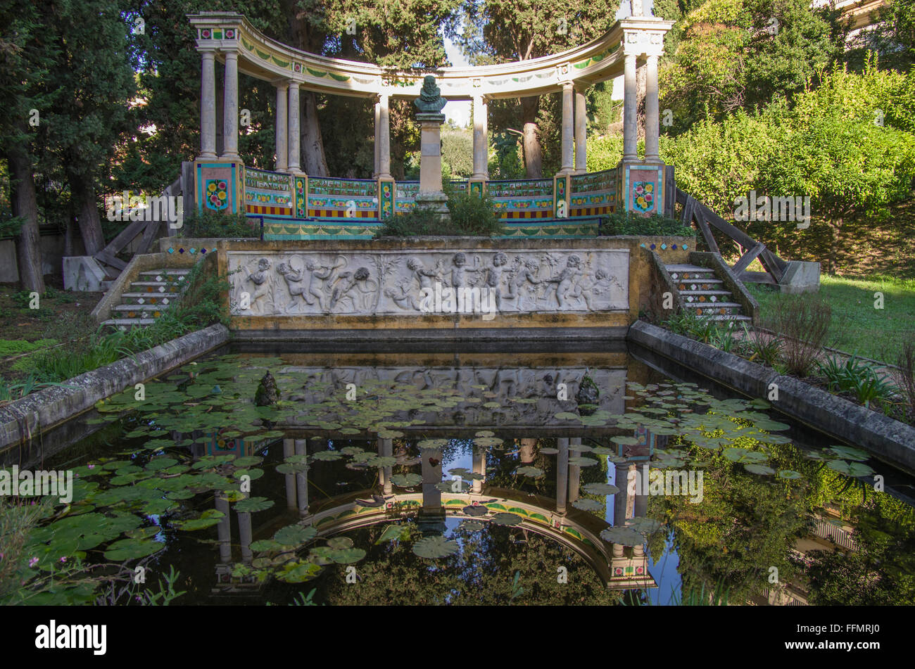Fontana Rosa garden, Menton, PACA, France Stock Photo