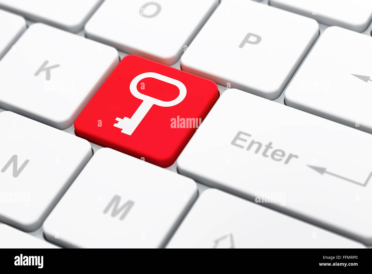Safety concept: Key on computer keyboard background Stock Photo - Alamy