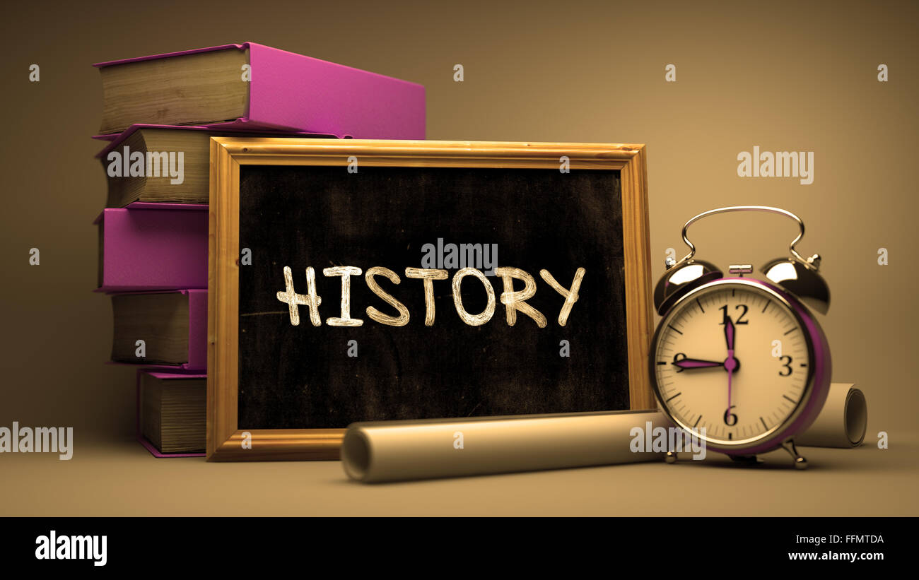 History Concept Hand Drawn on Chalkboard Stock Photo Alamy