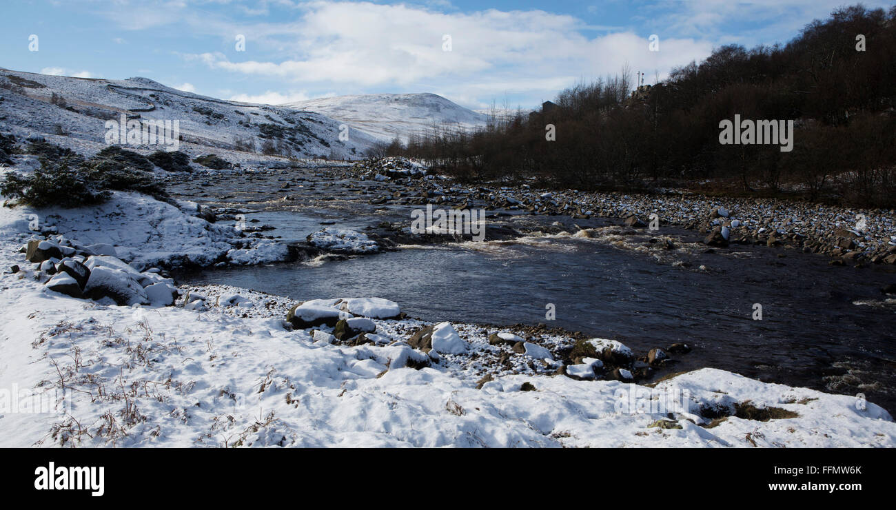 The River Tees runs through Upper Teesdale in County Durham, England. The river flows by the Pennine Way. Stock Photo