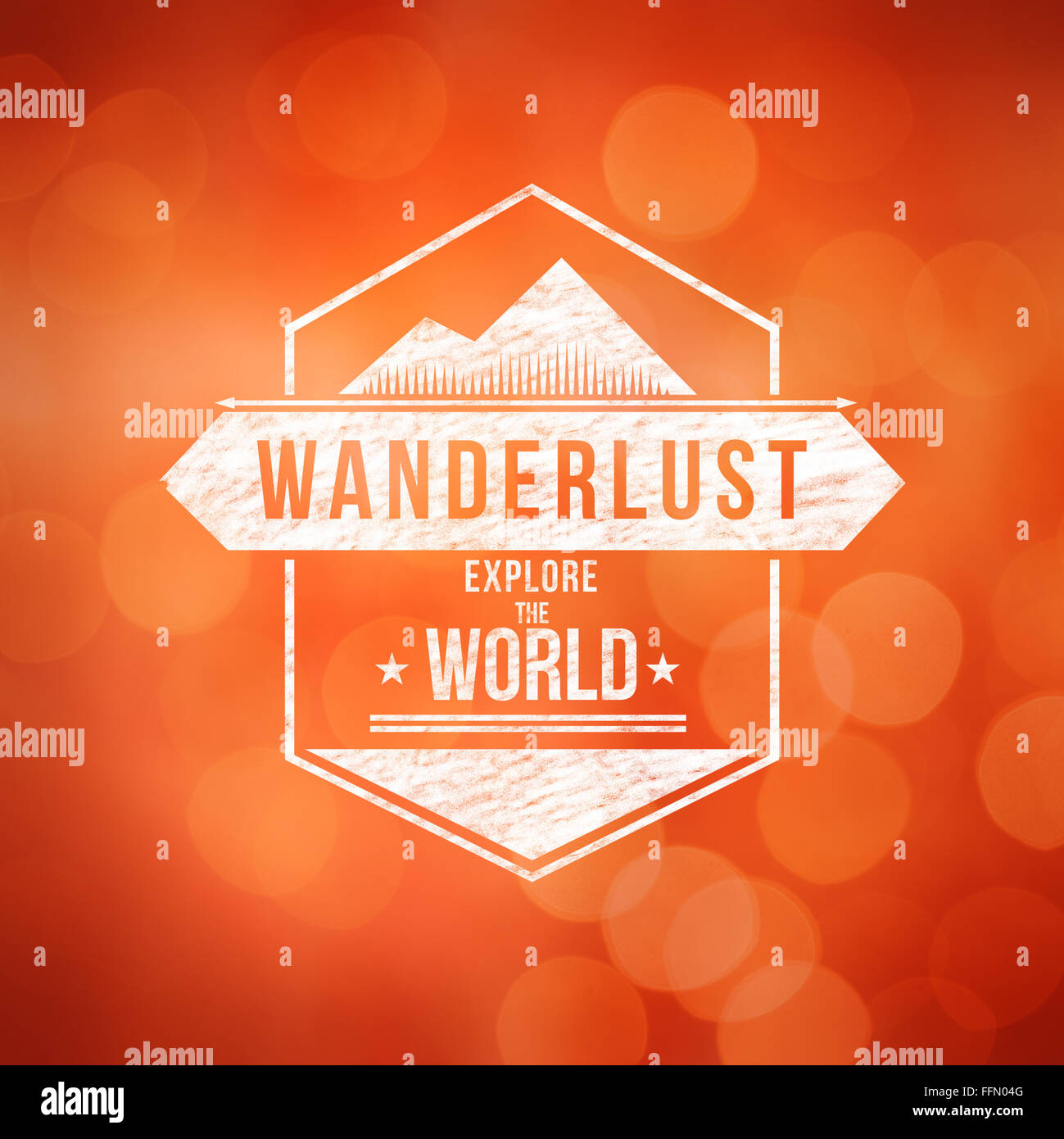Composite image of wanderlust word Stock Photo
