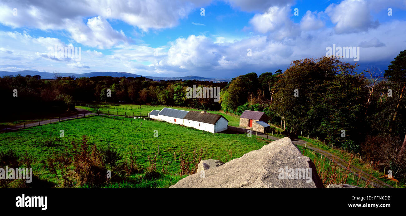 Cottages Ulster Folk Museum Northern Ireland Down Stock Photo