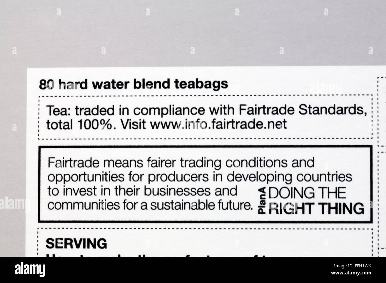 Hard water blend teabags hires stock photography and images Alamy